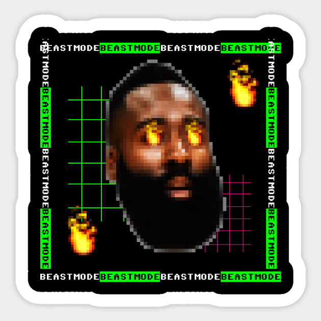 Harden Sticker by juanc_marinn